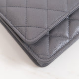 Chanel Wallet On Chain (WOC) Dark Gray - (Chip; 2024)