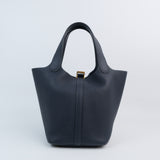 Hermes Picotin 18 Bleu Nuit GHW  -Y