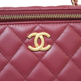 Chanel Vanity Top Handle Burgundy - GHW