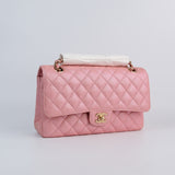 HOLD | Chanel Double Flap Medium Pink Iridescent -s27