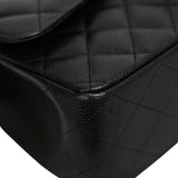 Chanel Double Flap Jumbo Black GHW -s24