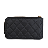 Chanel Medium Zippy Wallet Caviar Black