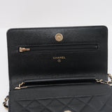 Chanel Seasonal WOC Black Caviar GHW - (MICROCHIP)