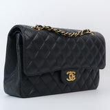 Chanel Double Flap Medium Black - (MICROCHIP)