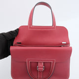 HOLD | Hermes Mini Halzan Rouge Grenat PHW