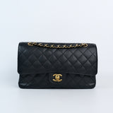 Chanel Double Flap Medium Black s13