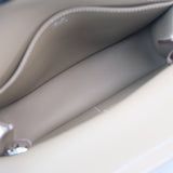 Hermes Halzan Mini Etoupe Swift PHW - W