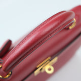 Hermes Kelly 25 Rouge Grenat Sellier GHW - U