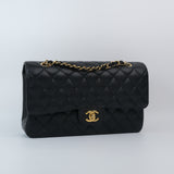 Chanel Double Flap Medium Black - (MICROCHIP)