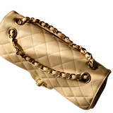 Chanel Double Flap Small Beige Claire GHW - (MICROCHIP)