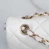 HOLD / Chanel Double Flap Medium White - GHW