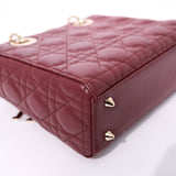 HOLD | Lady Dior Small Burgundy GHW - (BRANDNEW)