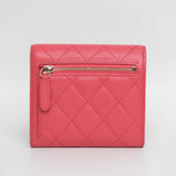 Chanel Dark Pink Trifold Wallet GHW - s22