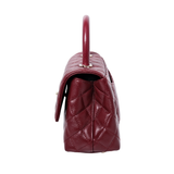 Chanel Coco Handle Small Burgundy GHW - (MICROCHIP)