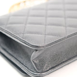 Chanel WOC Black Letres Top Handle GHW - (MICROCHIP)