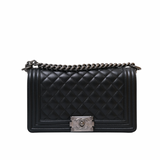 HOLD | Chanel Le Boy Old Medium Black RHW - (BRANDNEW)