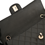 Chanel East West Flap Black Caviar SHW - s10