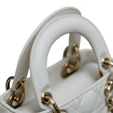 Lady Dior Mini White GHW