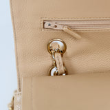 Chanel Double Flap Medium Beige -s16