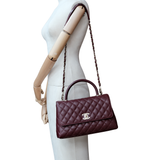 Chanel Coco Handle Medium Burgundy GHW