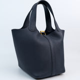 Hermes Picotin 18 Bleu Nuit GHW  -Y