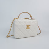 Chanel Matelasse White Multicolor Top Handle Pick Me Up