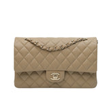 Chanel Double Flap Medium Dark Beige GHW - (BRANDNEW)
