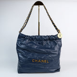 Chanel 22 North South Small Blue - (MICROCHIP)