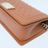 Chanel Le Boy Dark Caramel Old Medium - (BRANDNEW)
