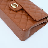 Chanel Double Flap Small Dark Caramel GHW - (MICROCHIP)