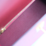Hermes Kelly 25 Rouge Grenat Sellier GHW - U
