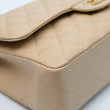 Chanel Double Flap Medium Beige Claire GHW - (MICROCHIP)