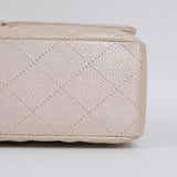 Chanel Double Flap Pearly Beige Medium -s16