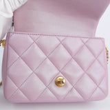 Chanel 21k Iridescent Mini Flap Caviar - (MICROCHIP)