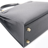 Hermes Kelly 25 Sellier Epsom Noir GHW - U
