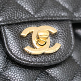 Chanel Double Flap Small Black Ghw -s30