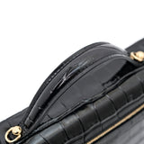 Chanel Slim Vanity Croc Black GHW