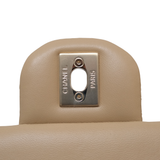 Chanel Mini Rectangle Raffia Dark Beige GHW