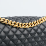 HOLD | Chanel Le Boy Old Medium Black AGHW -s30