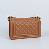 Chanel Le Boy Caramel Small - (MICROCHIP)