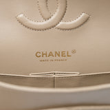 Chanel Double Flap Medium Dark Beige GHW - (MICROCHIP)