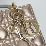 Dior Lady D Small Metallic Gold