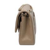 Chanel Double Flap Medium Dark Beige GHW - (MICROCHIP)