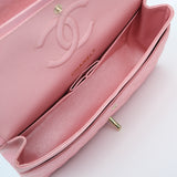 Chanel Double Flap Medium Iridescent Pink GHW - s27