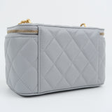 Chanel Vanity Caviar Light Gray Sweetheart Crush