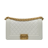 Chanel Le Boy Old Medium White - (MICROCHIP)