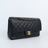 Chanel Double Flap Medium Black s13