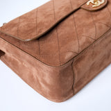 Chanel Maxi Flap 32CM Suede Camel GHW
