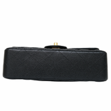 Chanel Double Flap Small Black Ghw -s30