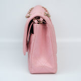 Chanel Double Flap Medium Iridescent Pink GHW - s27
